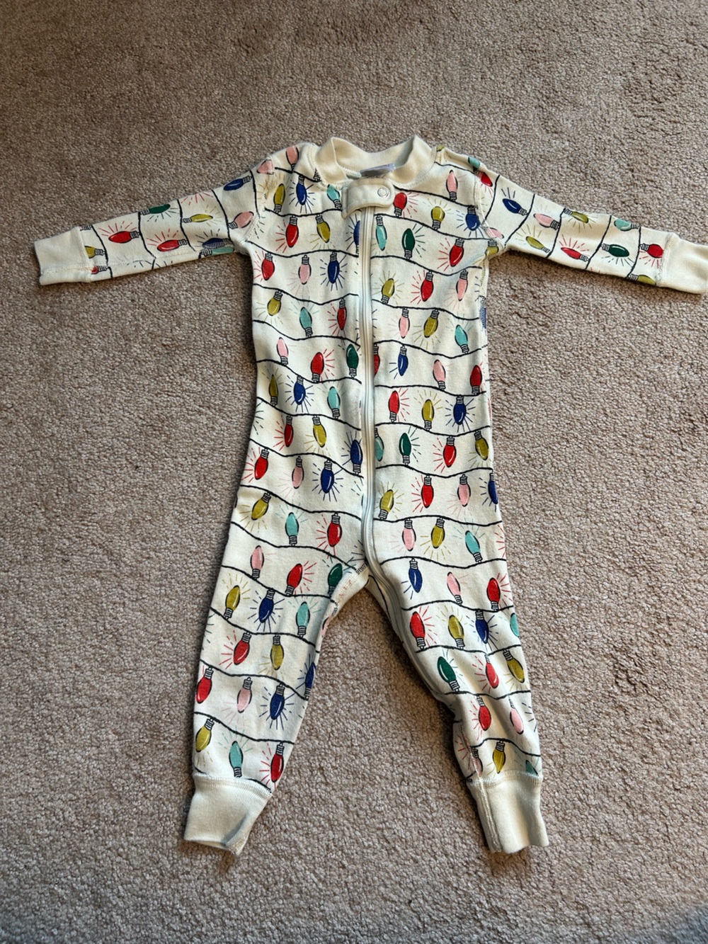 Hanna Andersson Holiday Lights Sleeper (12-18 Months)